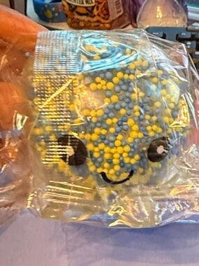 Octopus Squeezing Stress Toy - Blue & Yellow Beaded Squishy
